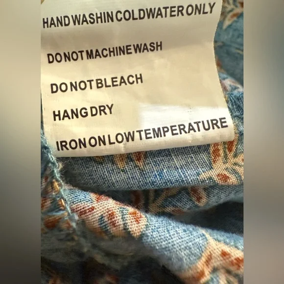 Luna Moon Women’s L Tiered Maxi Skirt Floral Teal Crochet Cottagecore Bohemian - Picture 7 of 7